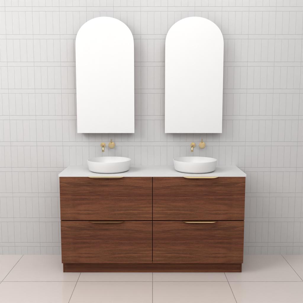 Celeste Duo - 1500mm Tasmanian Blackwood Freestanding Vanity