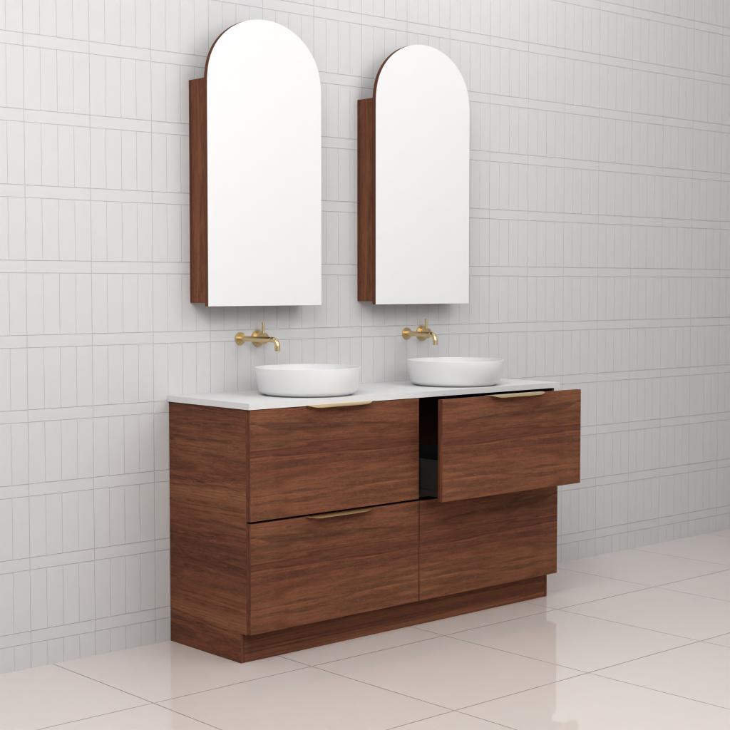 Celeste Duo - 1500mm Tasmanian Blackwood Freestanding Vanity