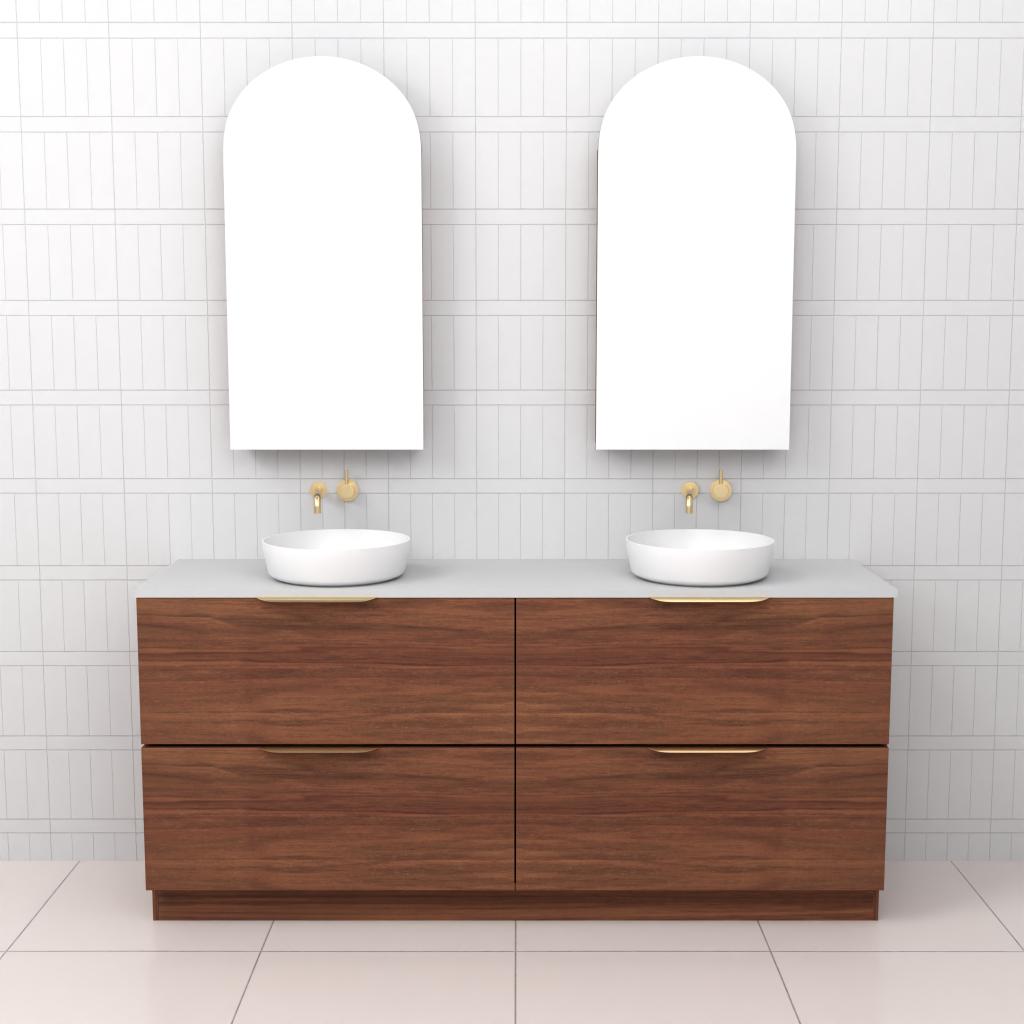 Celeste Duo - 1800mm Tasmanian Blackwood Freestanding Vanity