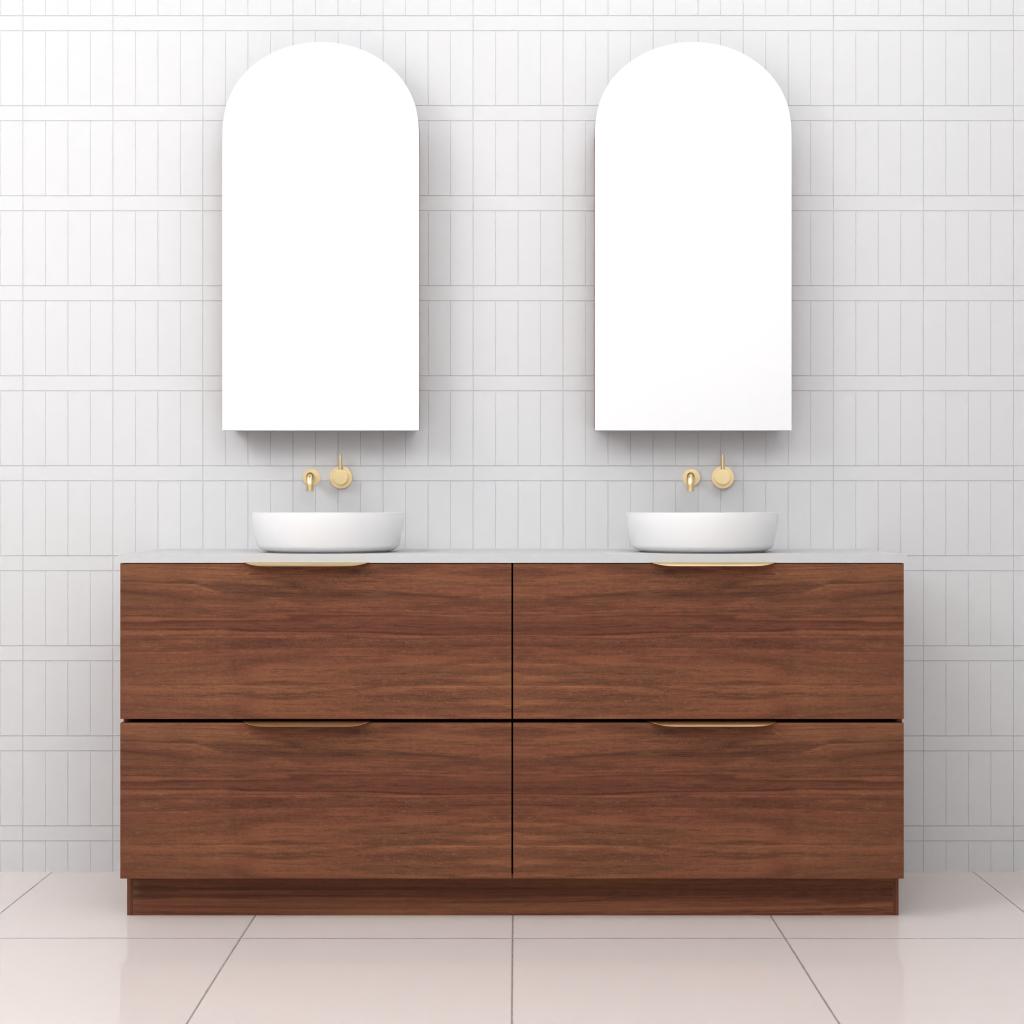 Celeste Duo - 1800mm Tasmanian Blackwood Freestanding Vanity
