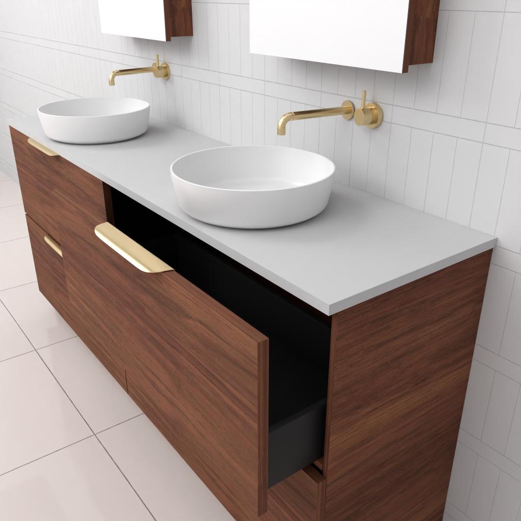 Celeste Duo - 1800mm Tasmanian Blackwood Freestanding Vanity