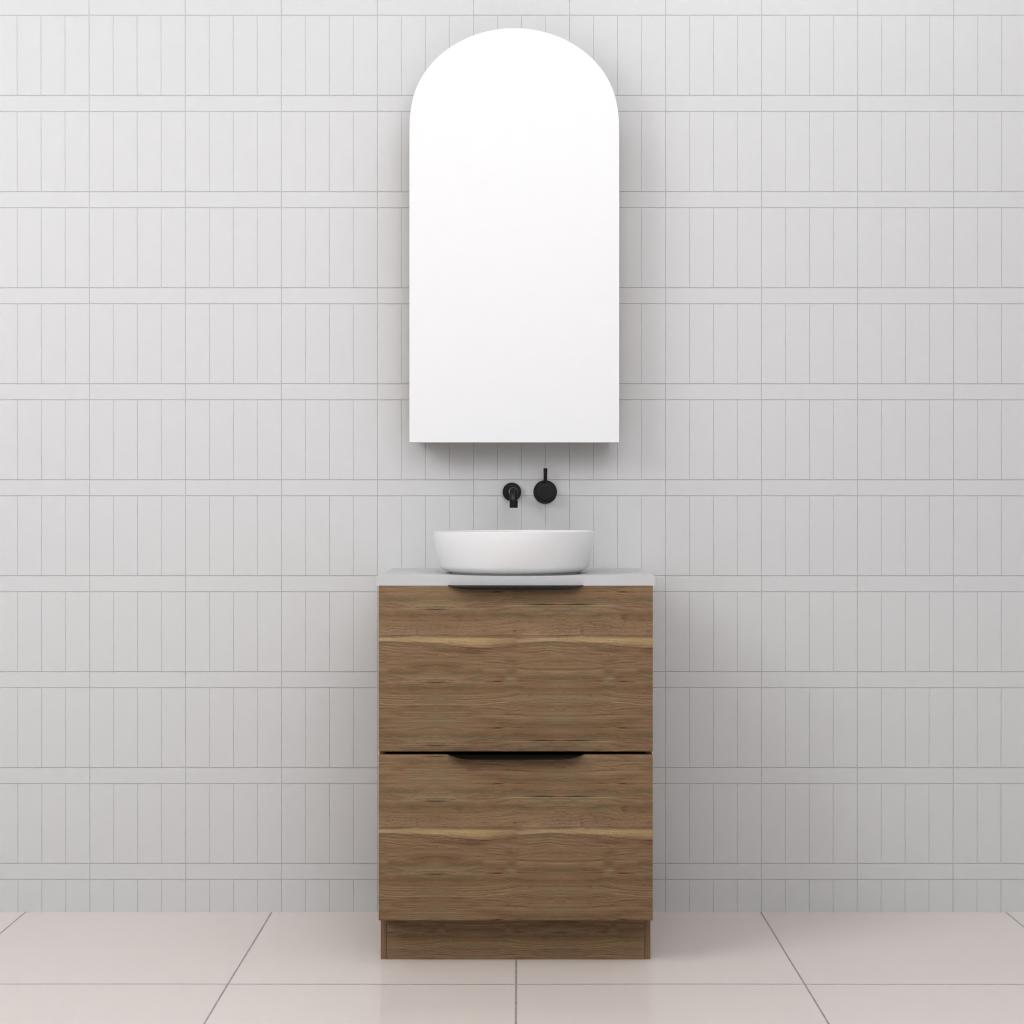 Celeste Duo - 600mm Tuscan Oak Freestanding Vanity