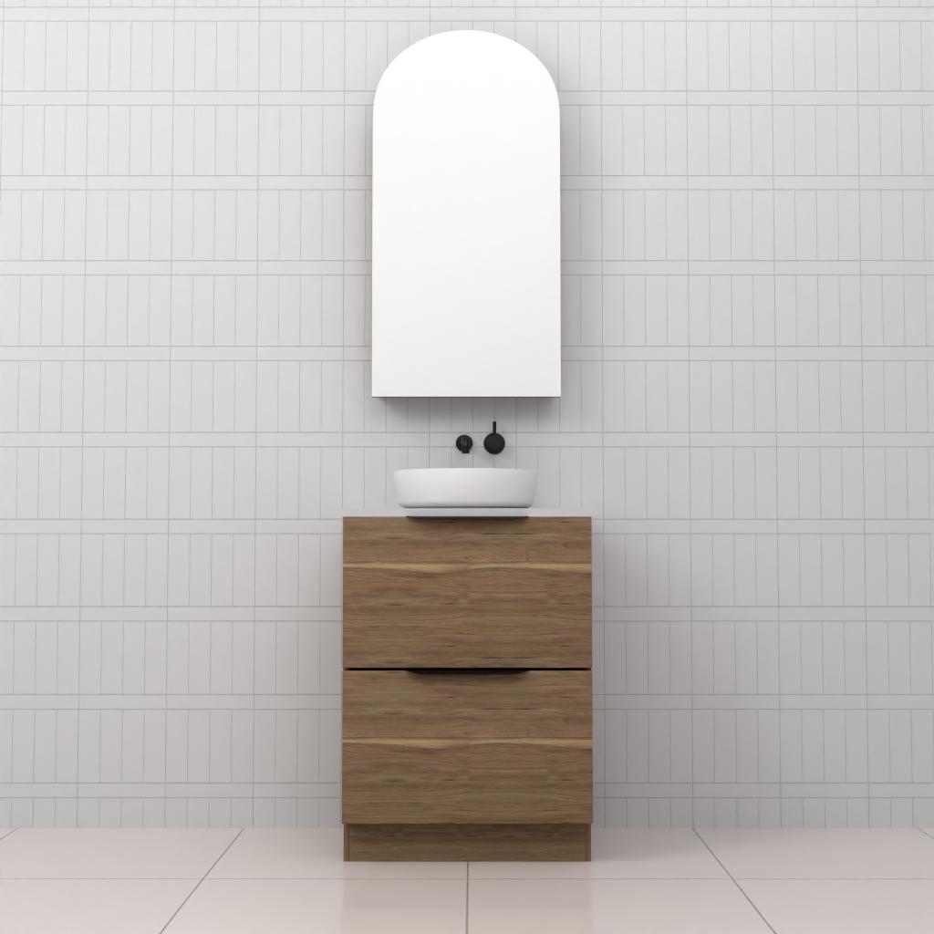 Celeste Duo - 600mm Tuscan Oak Freestanding Vanity