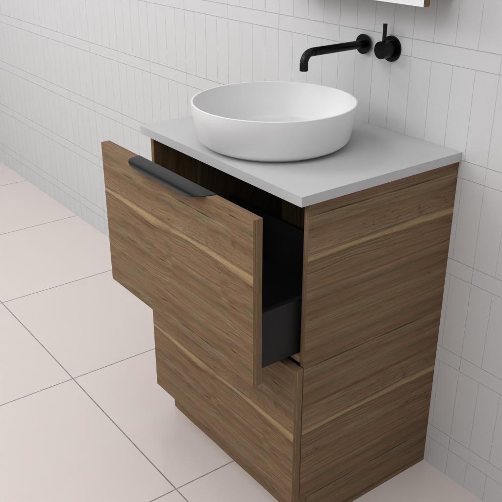 Celeste Duo - 600mm Tuscan Oak Freestanding Vanity