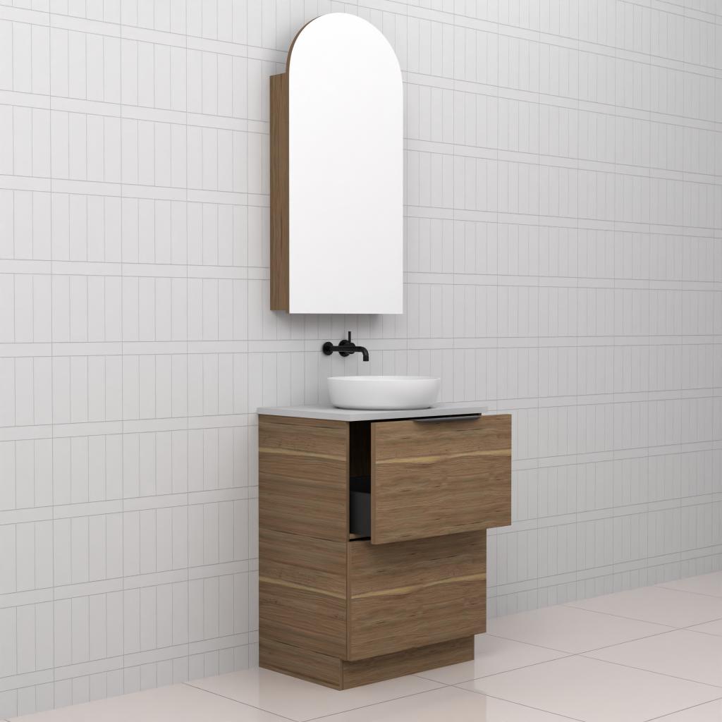 Celeste Duo - 600mm Tuscan Oak Freestanding Vanity