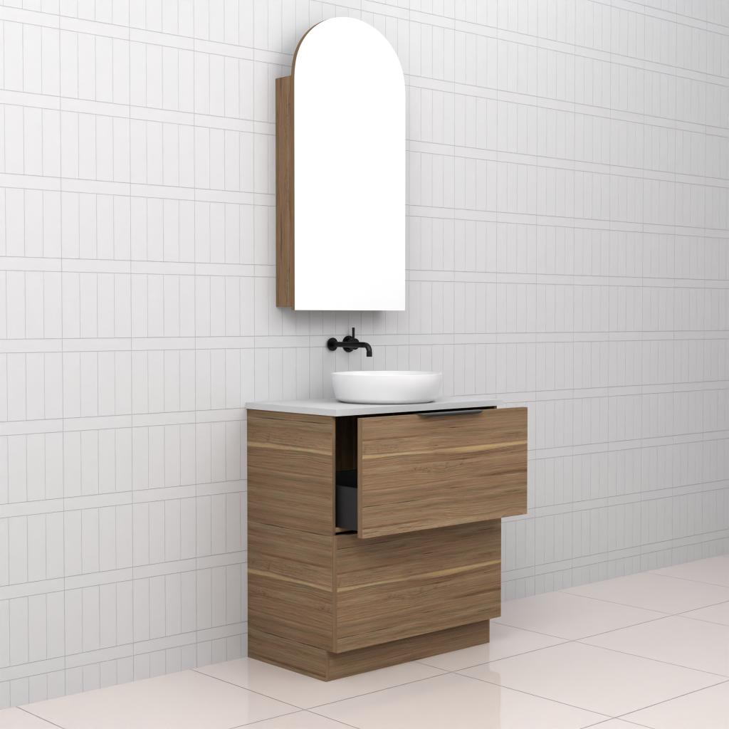 Celeste Duo - 750mm Tuscan Oak Freestanding Vanity