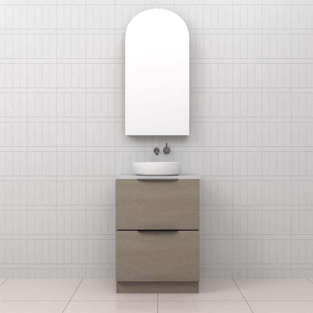 Celeste Duo - 600mm Smoked Ash Freestanding Vanity