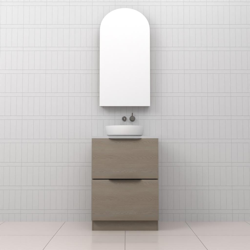 Celeste Duo - 600mm Smoked Ash Freestanding Vanity