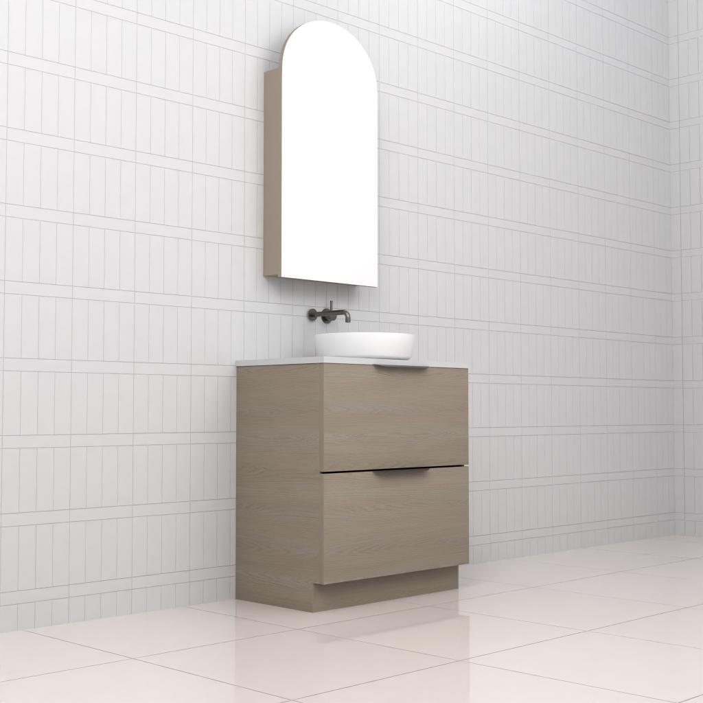 Celeste Duo - 750mm Smoked Ash Freestanding Vanity
