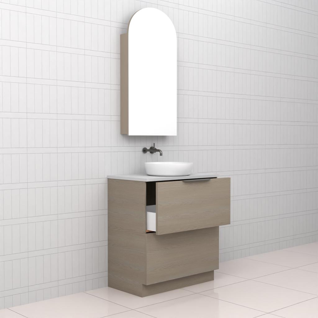 Celeste Duo - 750mm Smoked Ash Freestanding Vanity