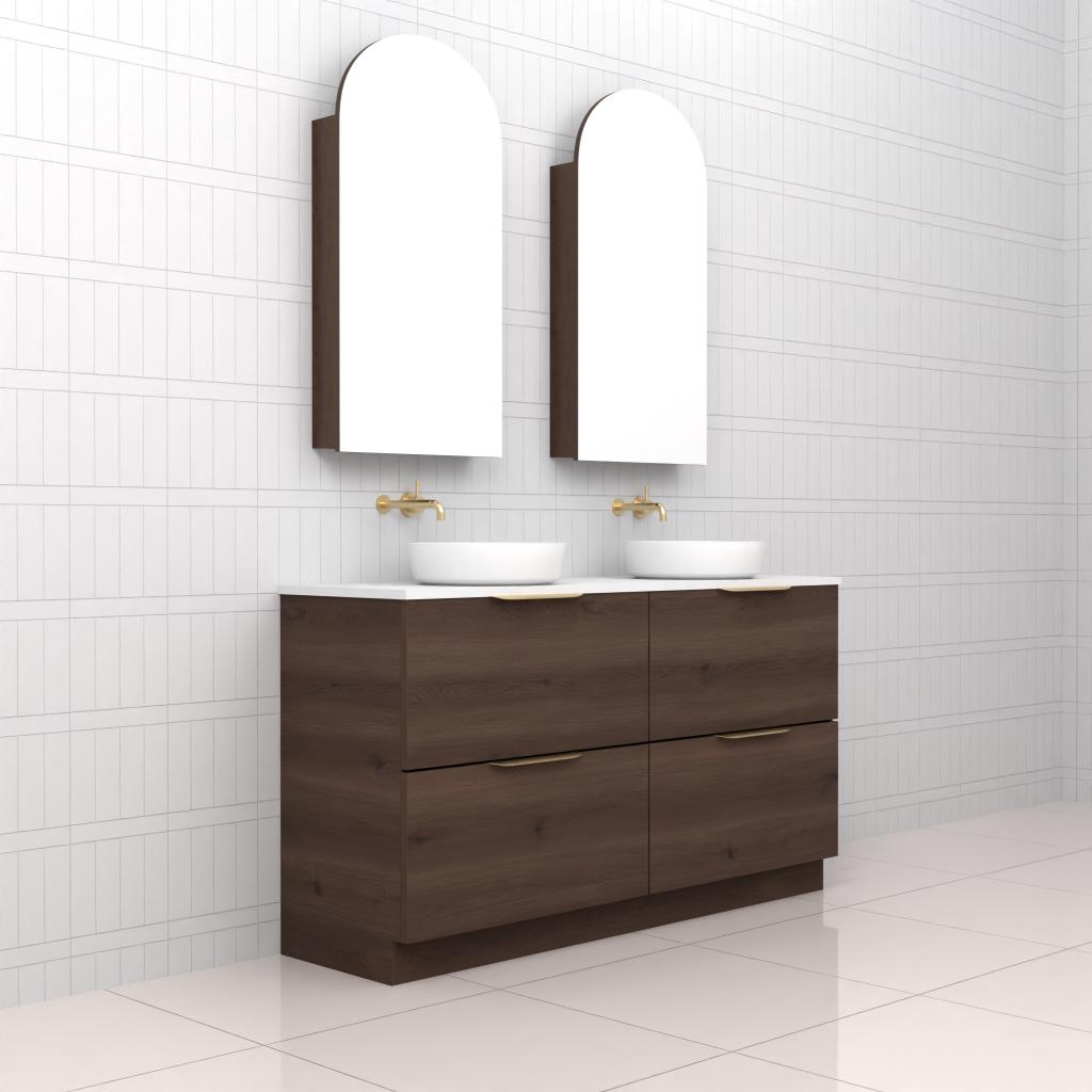 Celeste Duo - 1500mm Chestnut Freestanding Vanity