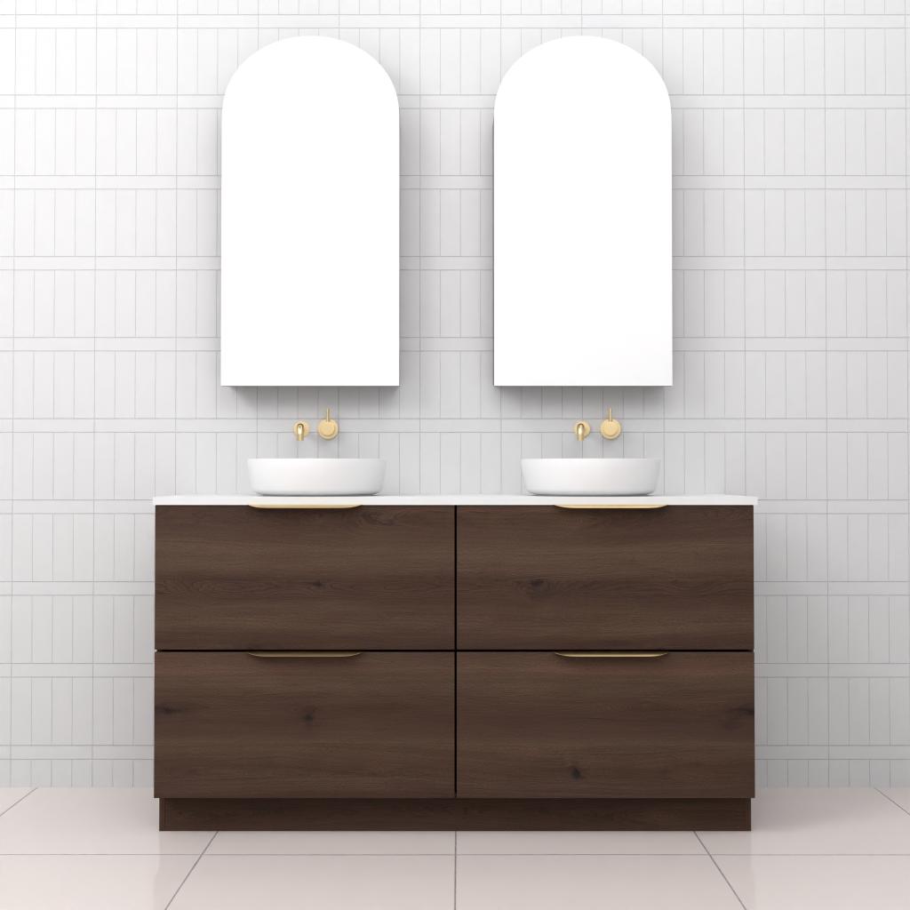 Celeste Duo - 1500mm Chestnut Freestanding Vanity