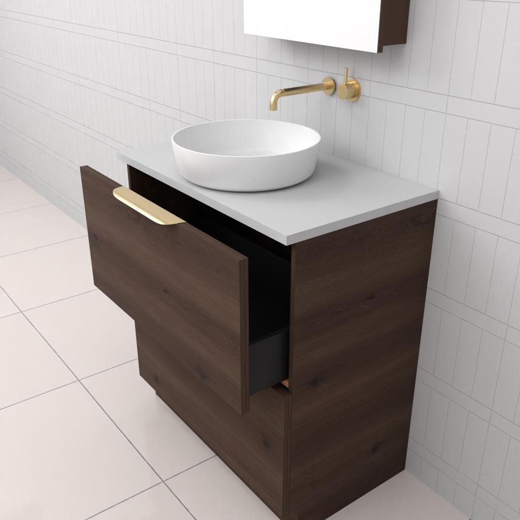 Celeste Duo - 750mm Chestnut Freestanding Vanity