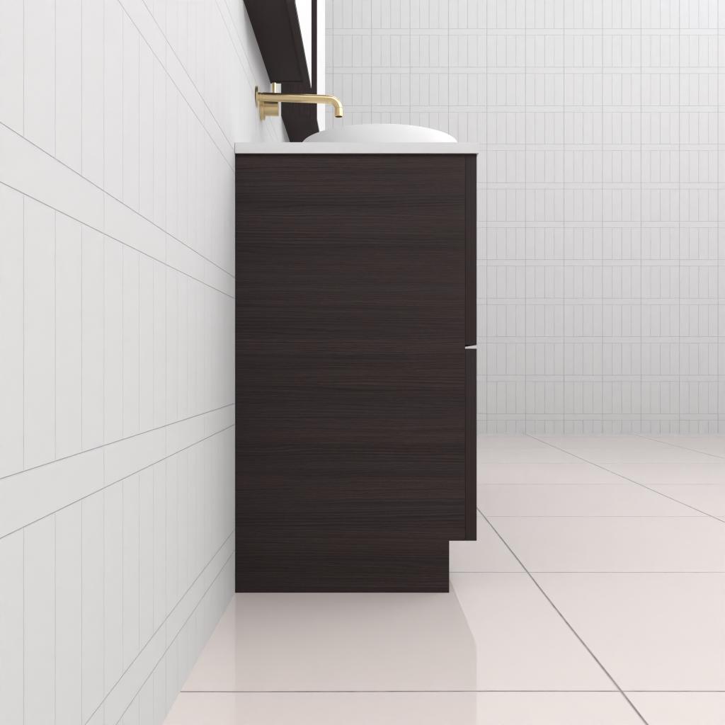 Celeste Duo - 1500mm Espresso Oak Freestanding Vanity