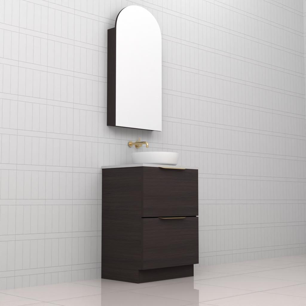 Celeste Duo - 600mm Espresso Oak Freestanding Vanity