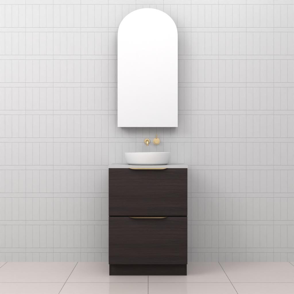 Celeste Duo - 600mm Espresso Oak Freestanding Vanity