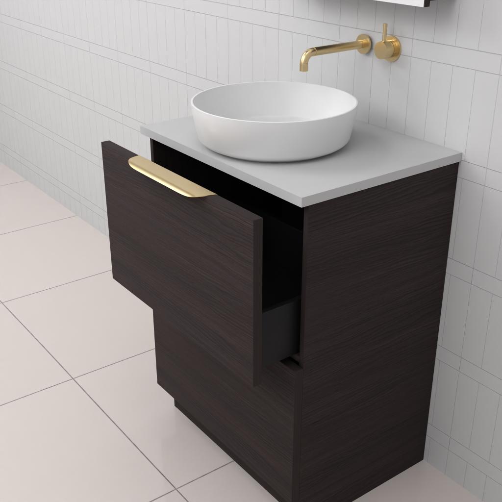 Celeste Duo - 600mm Espresso Oak Freestanding Vanity