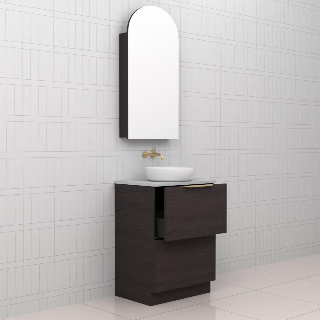 Celeste Duo - 600mm Espresso Oak Freestanding Vanity