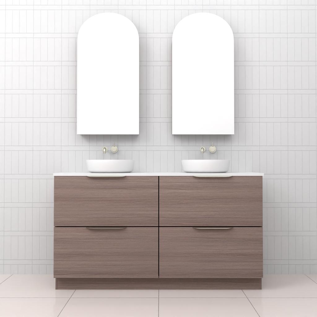 Celeste Duo - 1500mm Urban Oak Freestanding Vanity