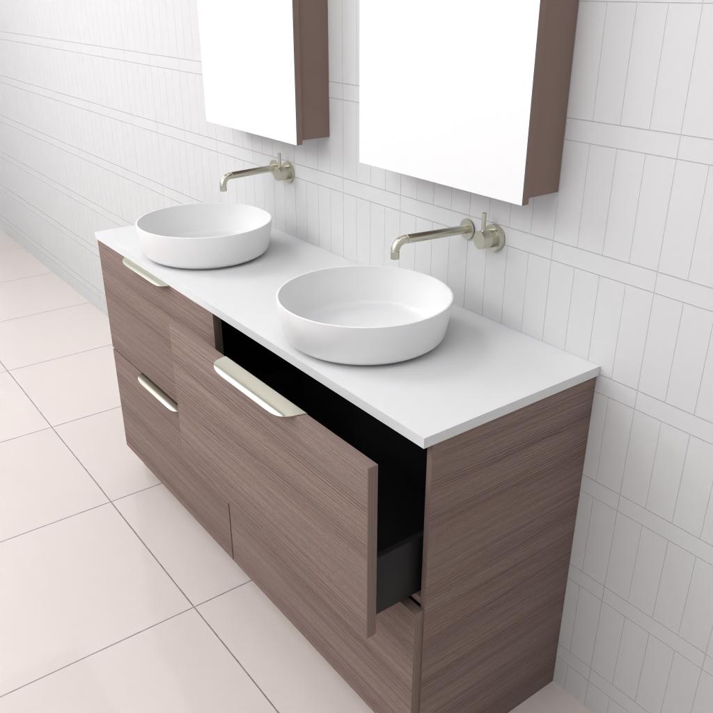Celeste Duo - 1500mm Urban Oak Freestanding Vanity