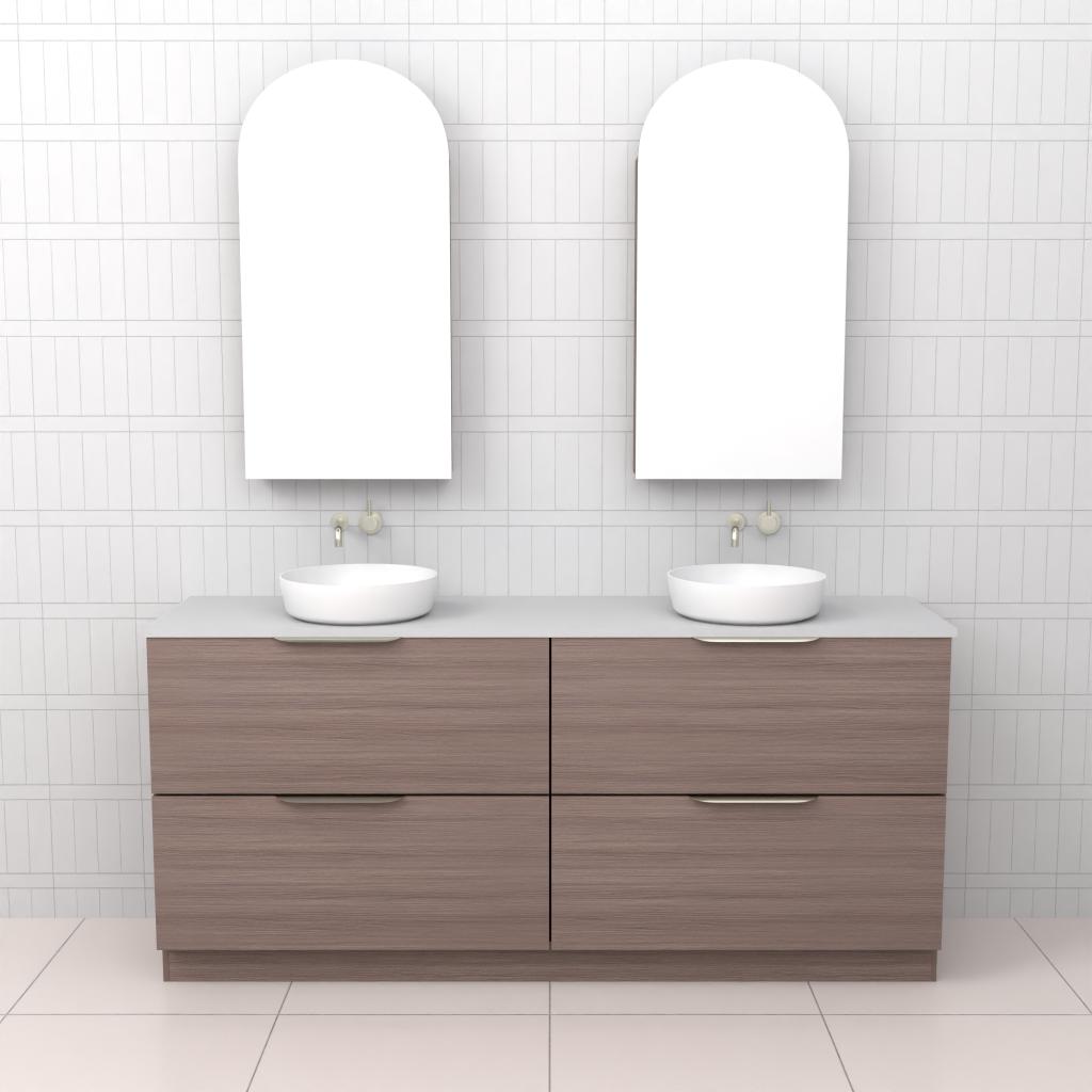 Celeste Duo - 1800mm Urban Oak Freestanding Vanity