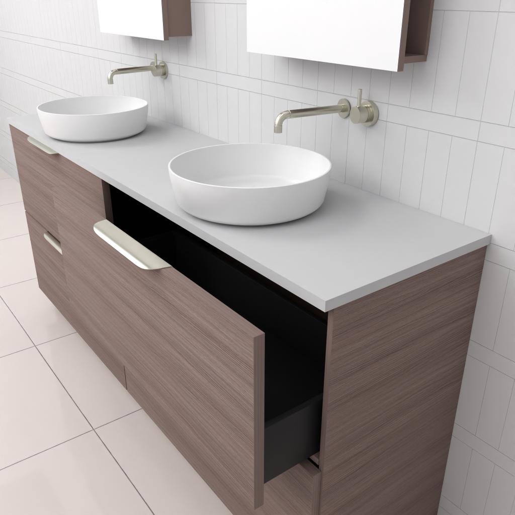 Celeste Duo - 1800mm Urban Oak Freestanding Vanity