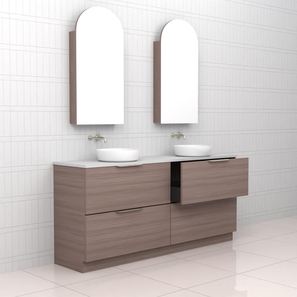 Celeste Duo - 1800mm Urban Oak Freestanding Vanity