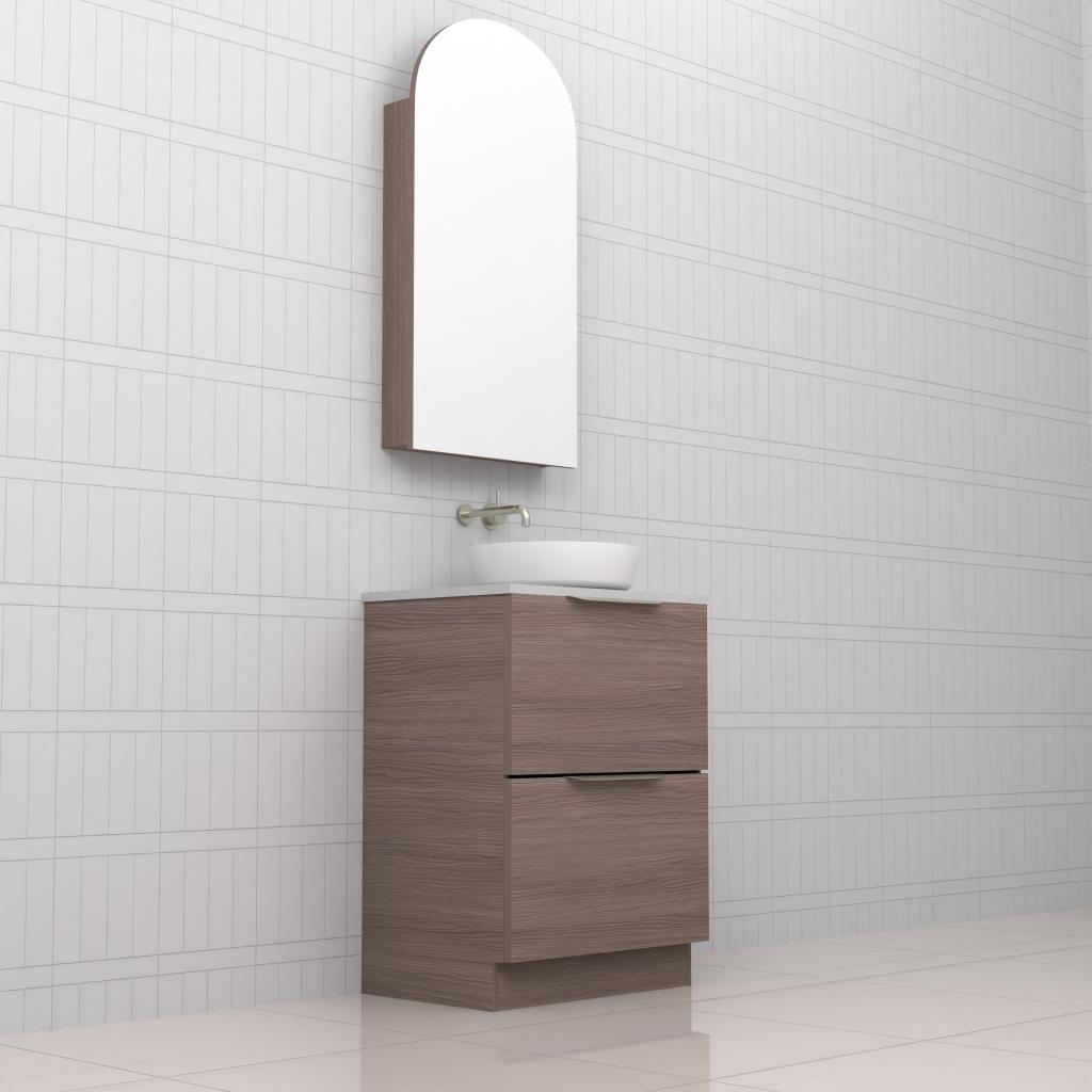 Celeste Duo - 600mm Urban Oak Freestanding Vanity