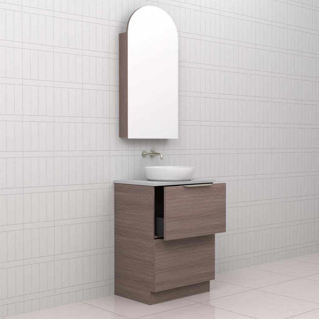 Celeste Duo - 600mm Urban Oak Freestanding Vanity