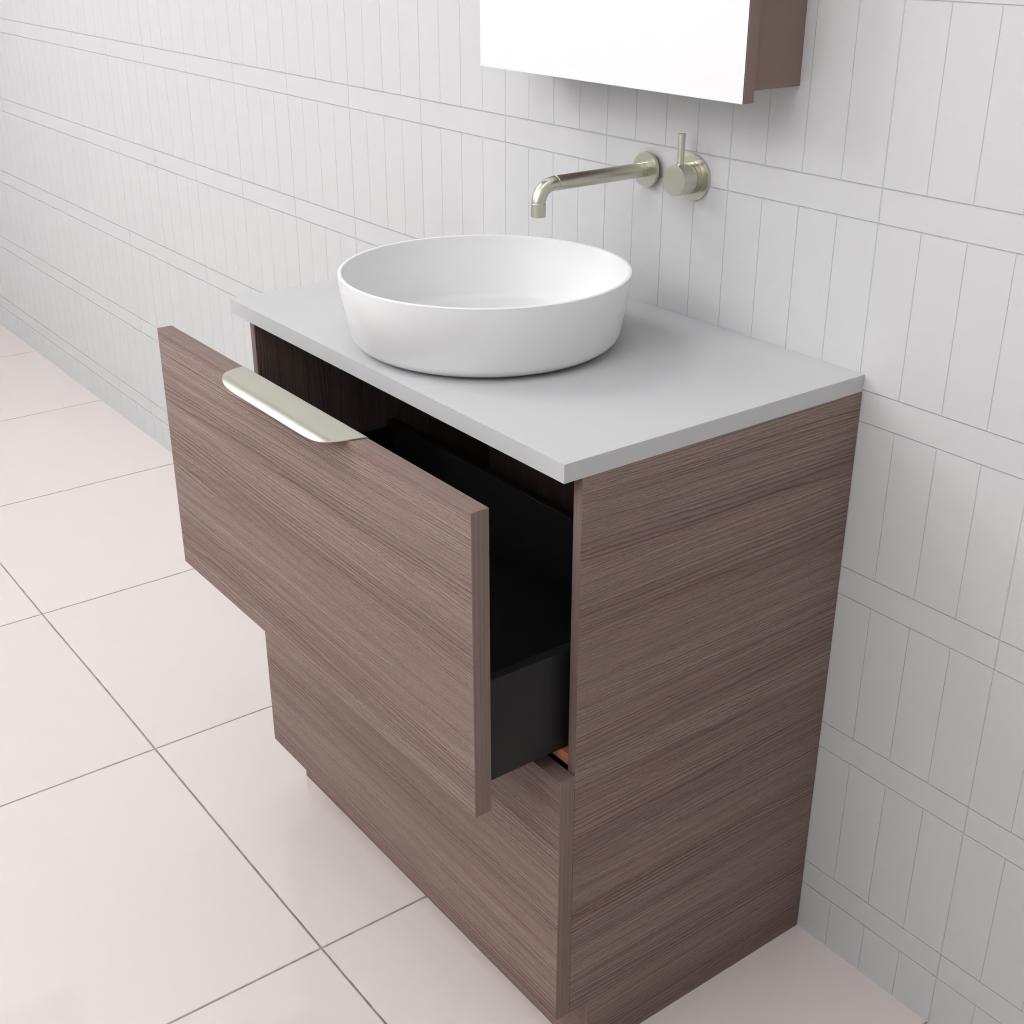 Celeste Duo - 750mm Urban Oak Freestanding Vanity