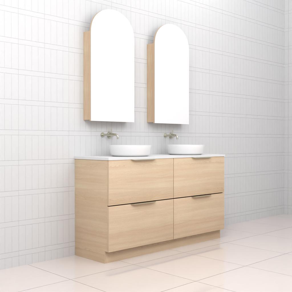 Celeste Duo - 1500mm Vero Oak Freestanding Vanity