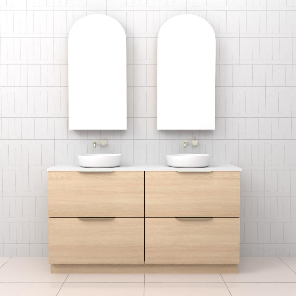 Celeste Duo - 1500mm Vero Oak Freestanding Vanity
