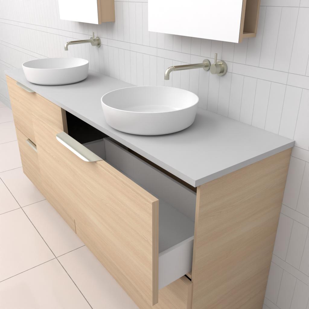 Celeste Duo - 1800mm Vero Oak Freestanding Vanity