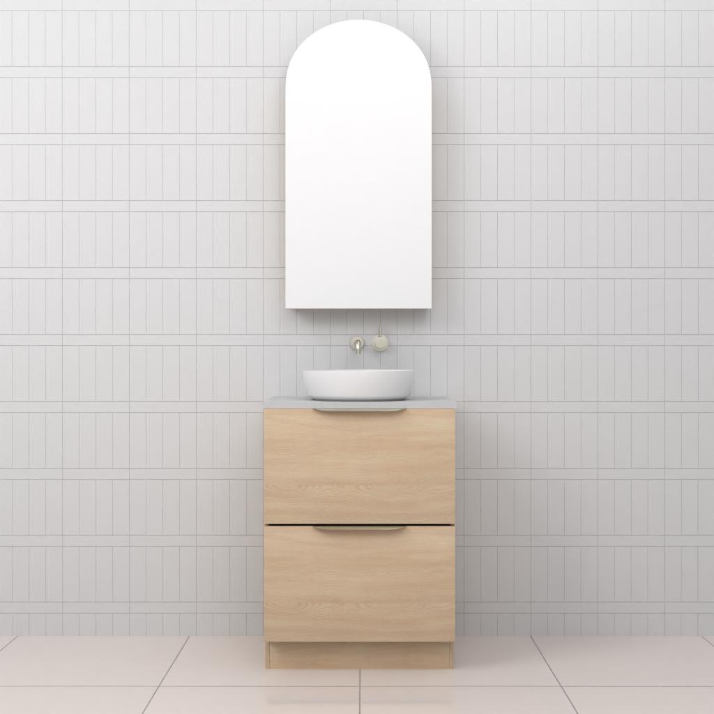 Celeste Duo - 600mm Vero Oak Freestanding Vanity