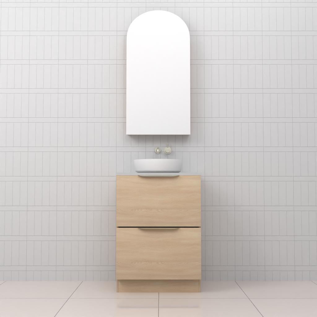 Celeste Duo - 600mm Vero Oak Freestanding Vanity