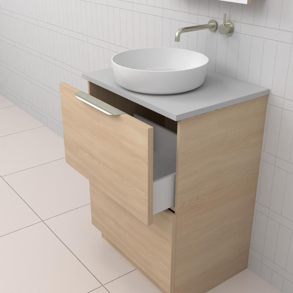 Celeste Duo - 600mm Vero Oak Freestanding Vanity