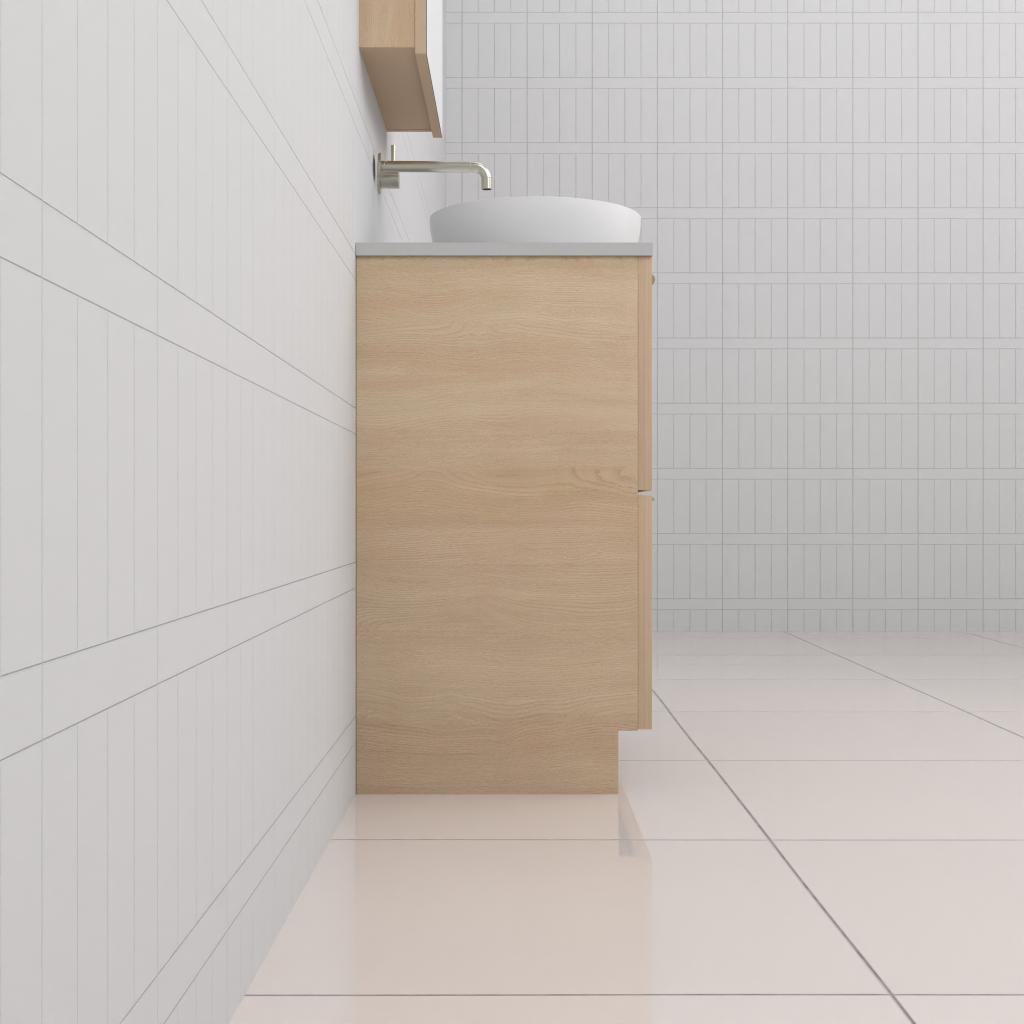 Celeste Duo - 600mm Vero Oak Freestanding Vanity