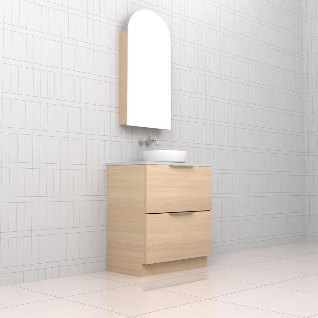 Celeste Duo - 750mm Vero Oak Freestanding Vanity