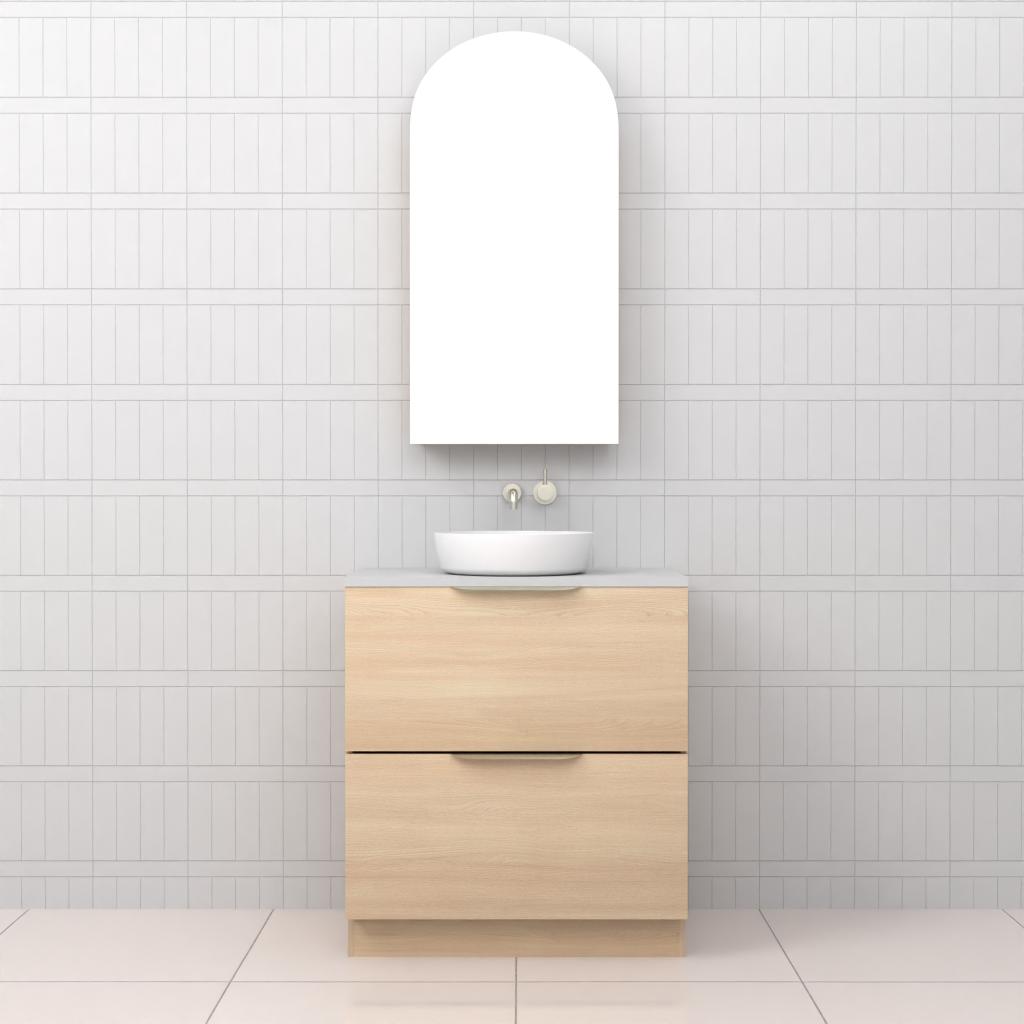 Celeste Duo - 750mm Vero Oak Freestanding Vanity