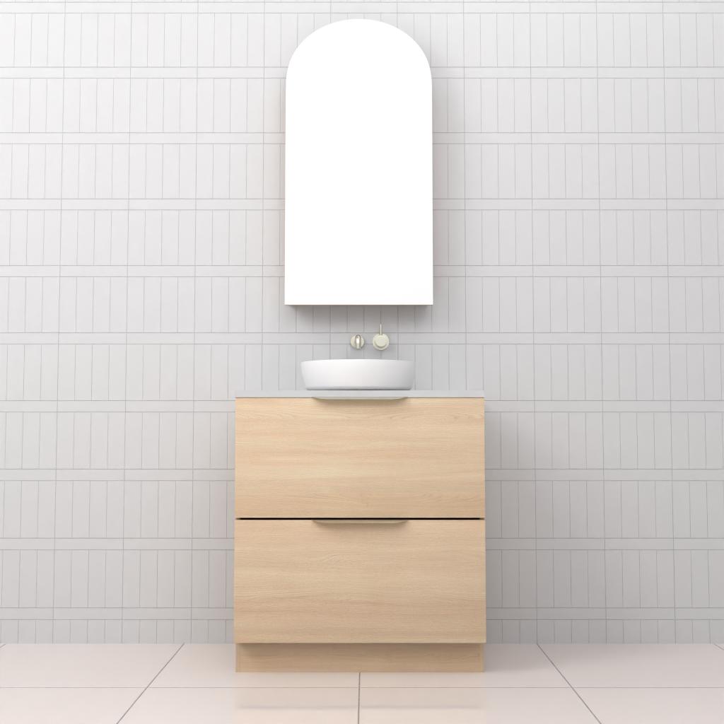 Celeste Duo - 750mm Vero Oak Freestanding Vanity