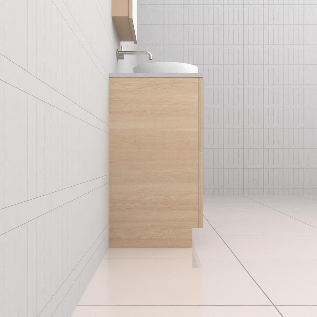 Celeste Duo - 750mm Vero Oak Freestanding Vanity