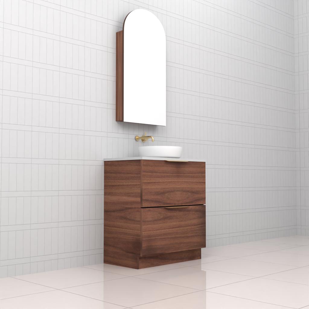 Celeste Duo - 750mm Walnut Freestanding Vanity