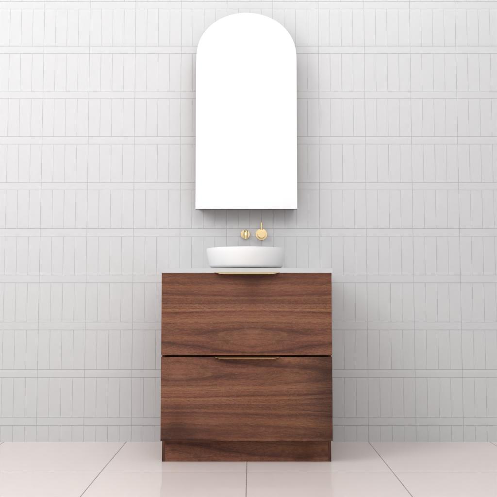 Celeste Duo - 750mm Walnut Freestanding Vanity