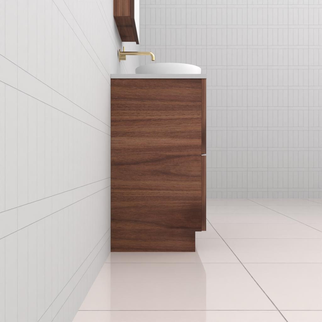 Celeste Duo - 750mm Walnut Freestanding Vanity