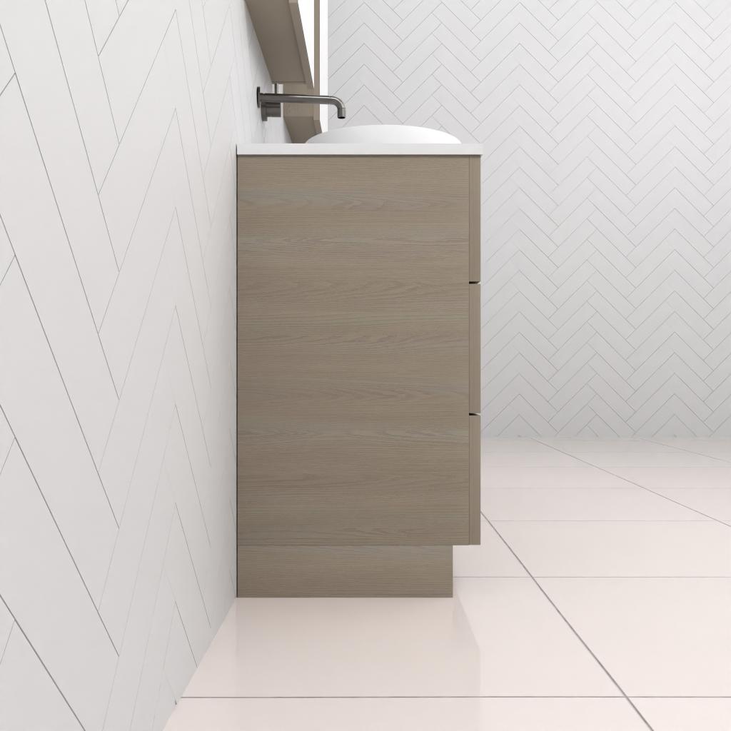 Celeste Trio - 1500mm Smoked Ash Freestanding Vanity