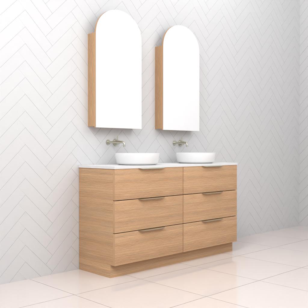 Celeste Trio - 1500mm Nordic Oak Freestanding Vanity