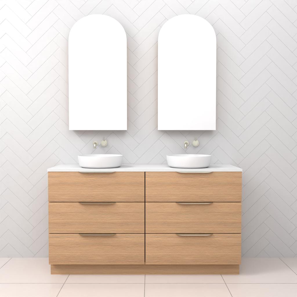 Celeste Trio - 1500mm Nordic Oak Freestanding Vanity