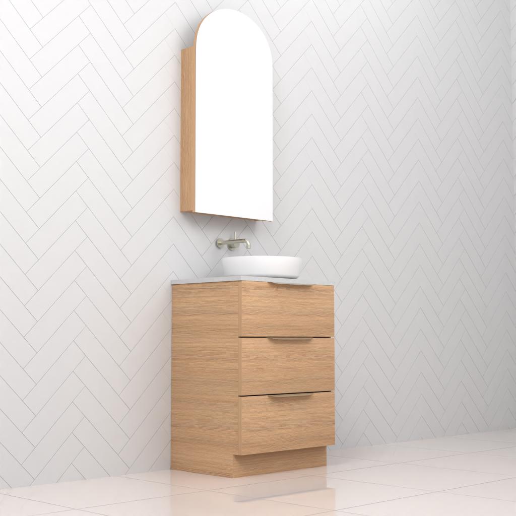 Celeste Trio - 600mm Nordic Oak Freestanding Vanity