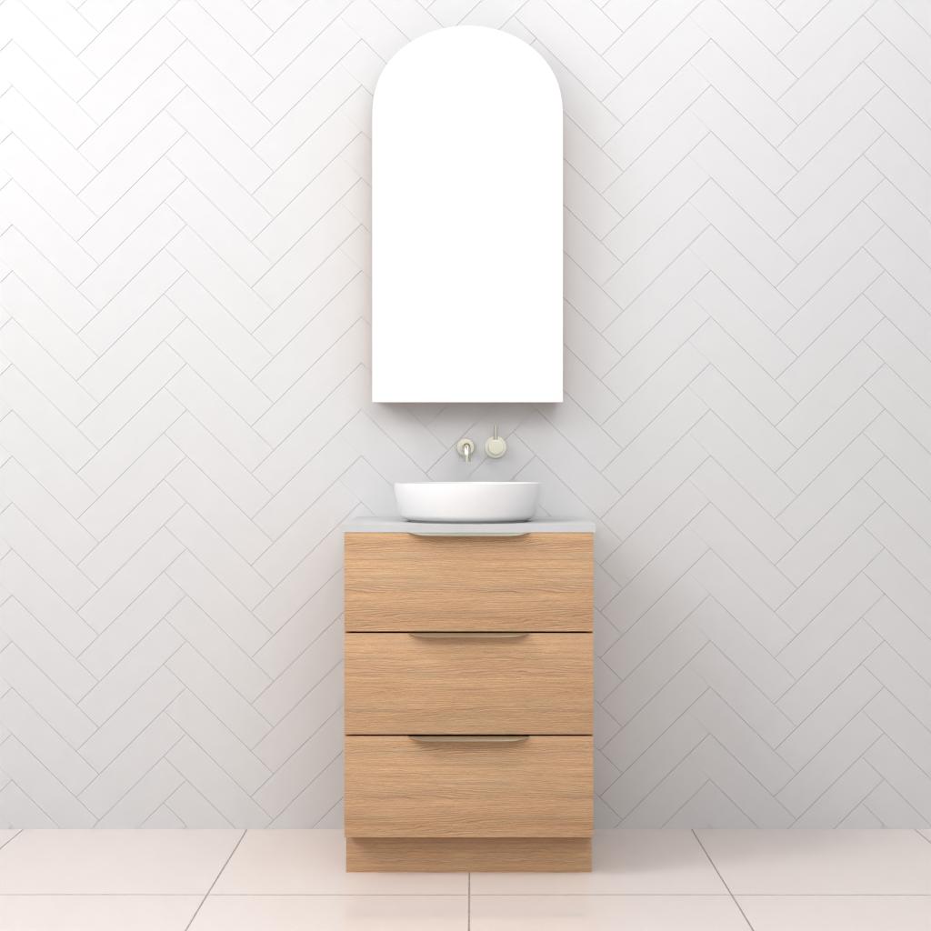 Celeste Trio - 600mm Nordic Oak Freestanding Vanity
