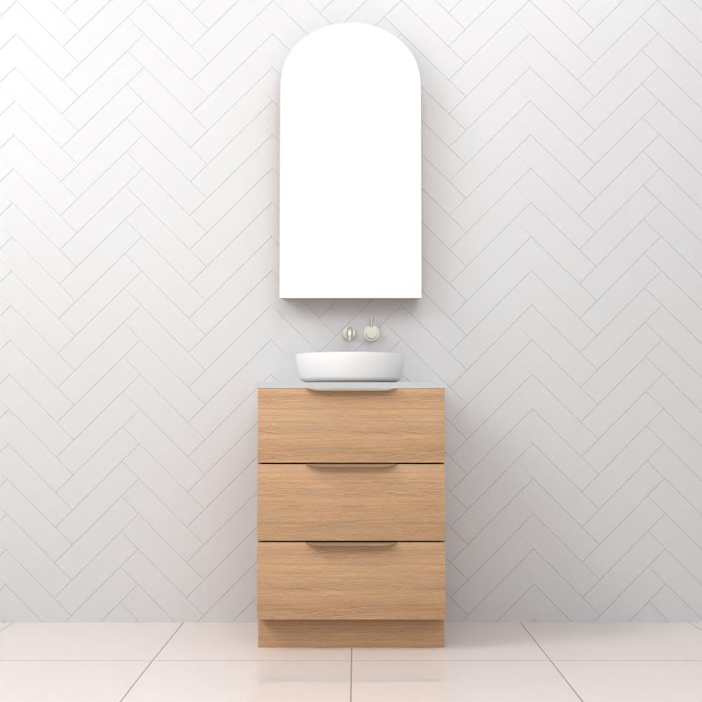 Celeste Trio - 600mm Nordic Oak Freestanding Vanity